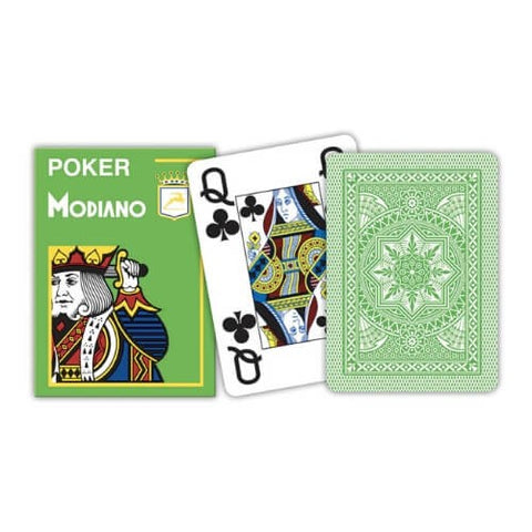 Poker 4 Jumbo Index cards (light green) Modiano