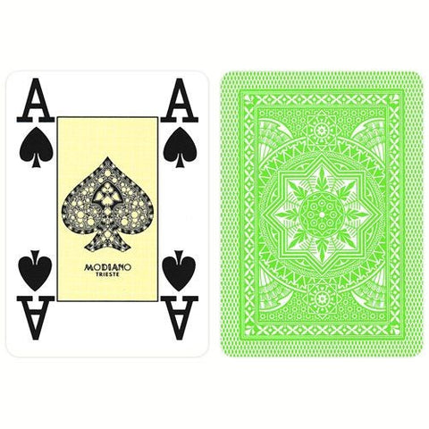 Poker 4 Jumbo Index cards (light green) Modiano