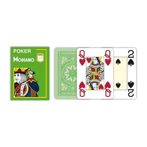 Poker 4 Jumbo Index cards (light green) Modiano