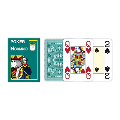 Poker 4 Jumbo Index cards (dark green) Modiano