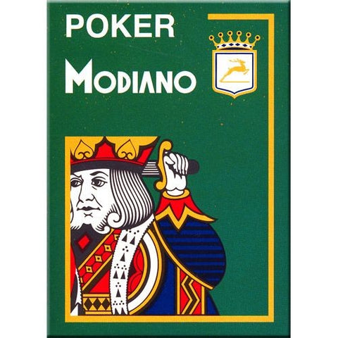 Poker 4 Jumbo Index cards (dark green) Modiano