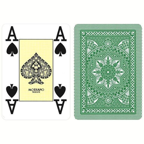 Poker 4 Jumbo Index cards (dark green) Modiano