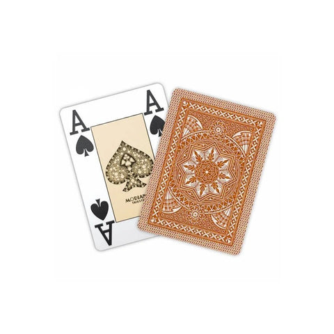 Poker playing cards (orange) Modiano