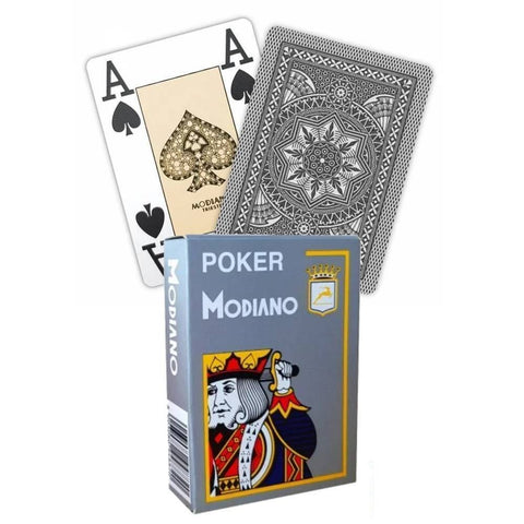 Poker playing cards (grey) Modiano