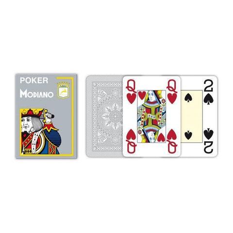 Poker playing cards (grey) Modiano