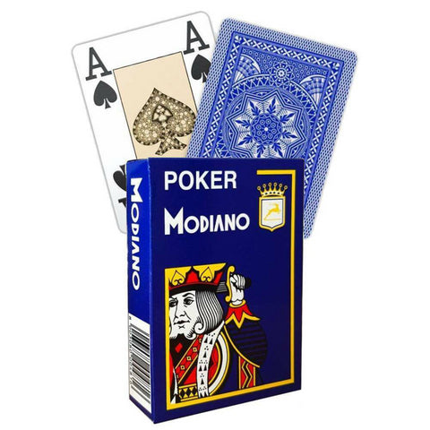 Poker playing cards (blue) Modiano