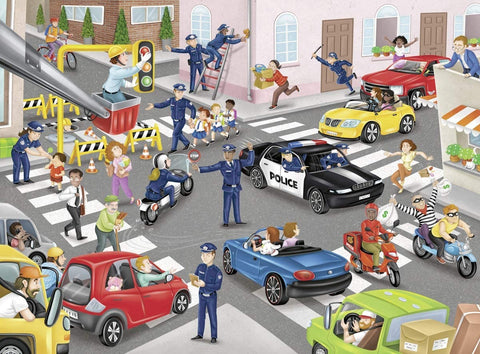 Police on Patrol 100 Piece Puzzle