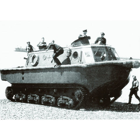 Popierinis Vokietijos II Pasaulinio Karo amfibijos LWS "LandWasserSchlepper" modelis