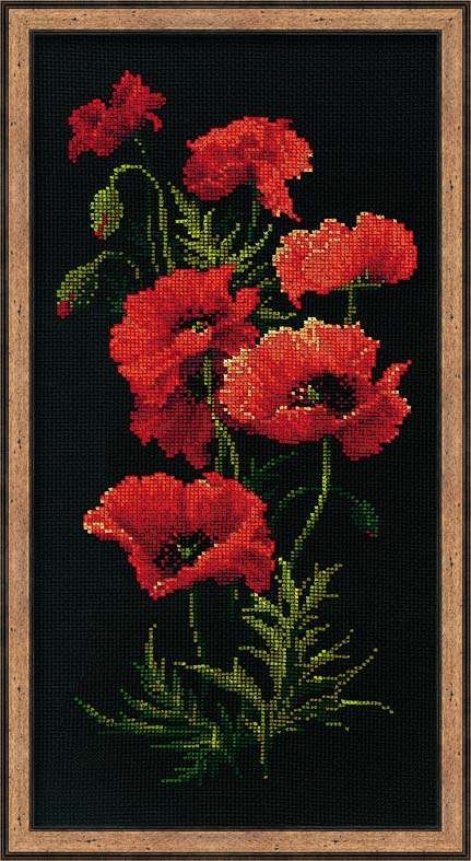 Poppies - Cross Stitch Kit from RIOLIS Ref. no.:1057