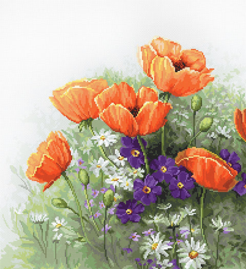 Poppies SB2368 - Cross Stitch Kit