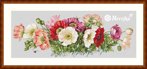 Poppies SK33 cross stitch kit by Merejka