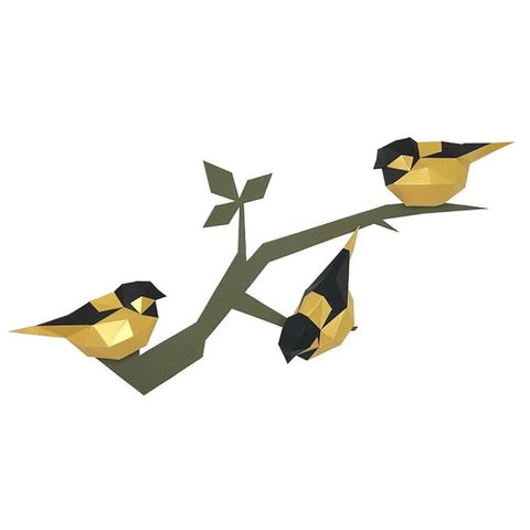3D Papercraft Kit Birds (gold) PP-1PTC-2GB
