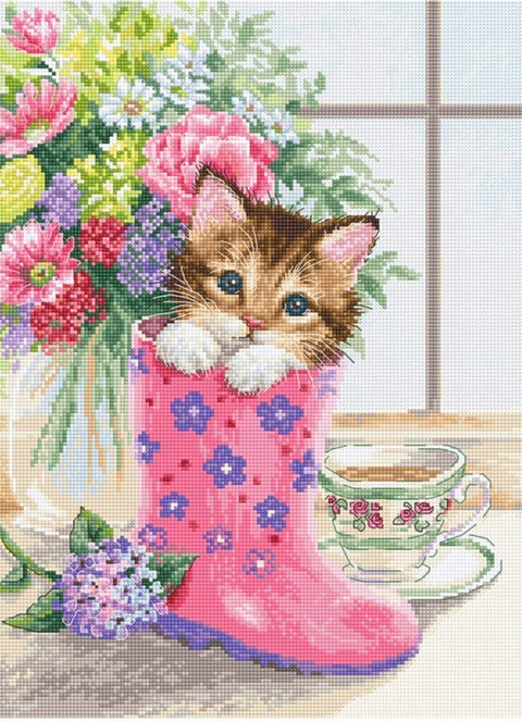 Pretty kitten SB2390 - Cross Stitch Kit