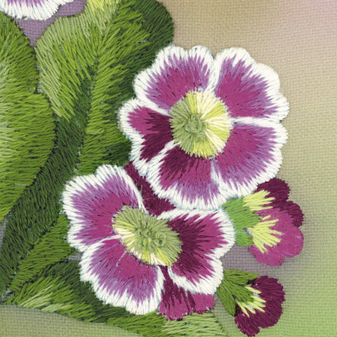 Primroses. Satin Stitch - Cross Stitch Kit from RIOLIS Ref. no.:0066 PT