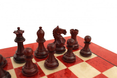 Professional Wooden Chess Set with Briar Erable Wood Chessboard