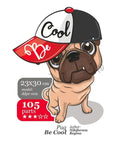 Pug BE COOL - unique WOODEN puzzle 105 pcs
