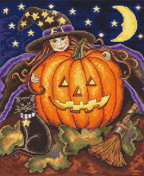 Pumpkin Girl SLETI992 - Cross Stitch Kit