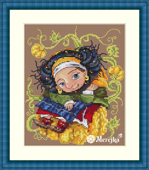 Pumpkin SK49 cross stitch kit by Merejka