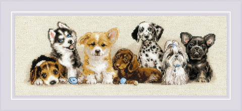 Puppies. Cross Stitch kit by RIOLIS Ref. no.: 2221