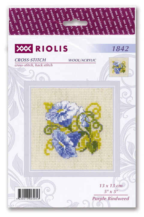 Purple Bindweed cross stitch kit by RIOLIS Ref. no.: 1842