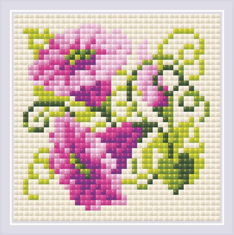 Purple Bindweed diamond mosaic kit by RIOLIS Ref. no.: AM0030