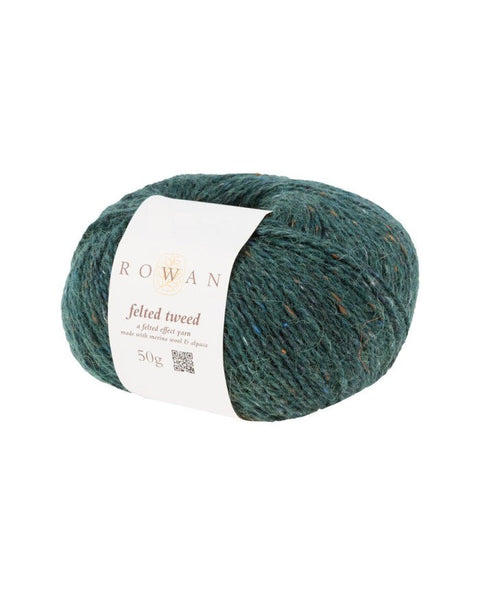 Rowan Felted Tweed Yarn Pine 158 – Merino Alpaca DK Tweed Knitting Yarn 50g