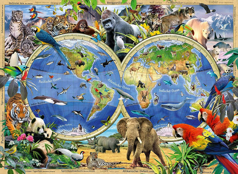 Puzzle 100: Animal Around the World by Ravensburger