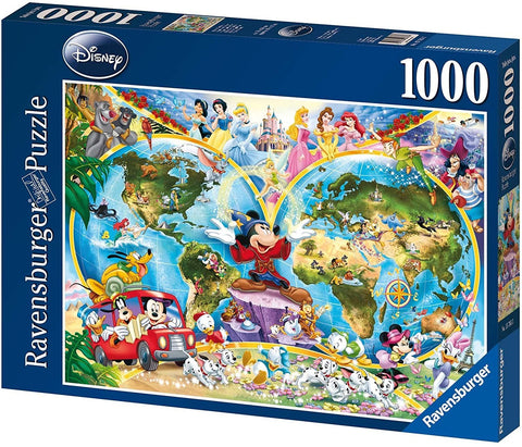 Puzzle 1000 Disney's World Map