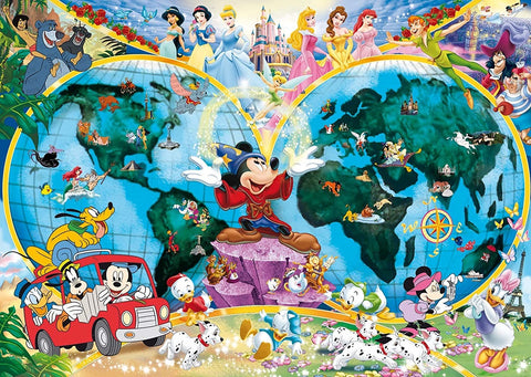 Puzzle 1000 Disney's World Map