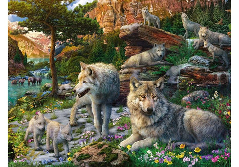 Puzzle 1500 Wolves in Spring