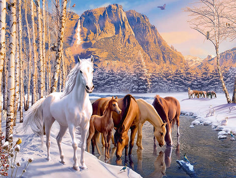 Puzzle 200 Winter Horses