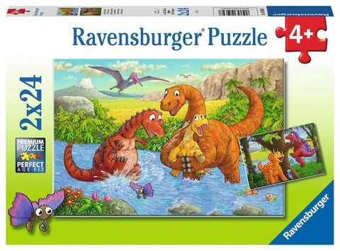 Puzzle 2x24 Dinosaurs at Play