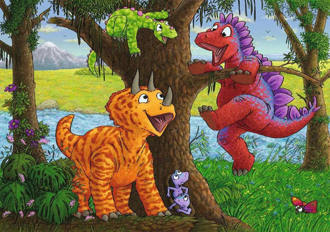 Puzzle 2x24 Dinosaurs at Play