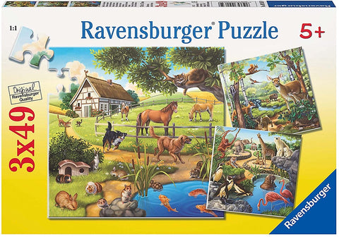 Puzzle 3 x 49 Animals