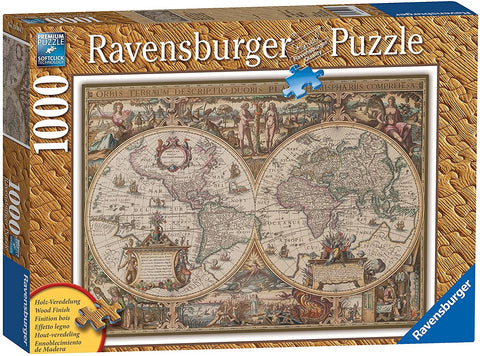 Puzzle1000 Wooden Structure Antique Map of the World