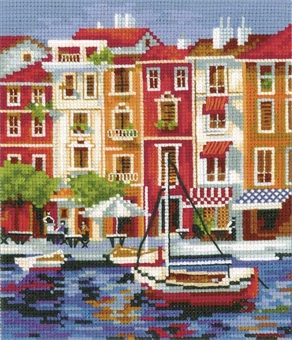 Quiet Harbor SANT-10 - Cross Stitch Kit by Andriana