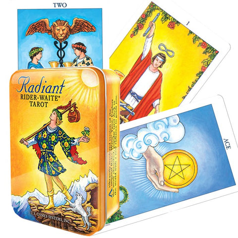 Radiant Raider Waite Tarot cards in a Tin Box US Games Systems