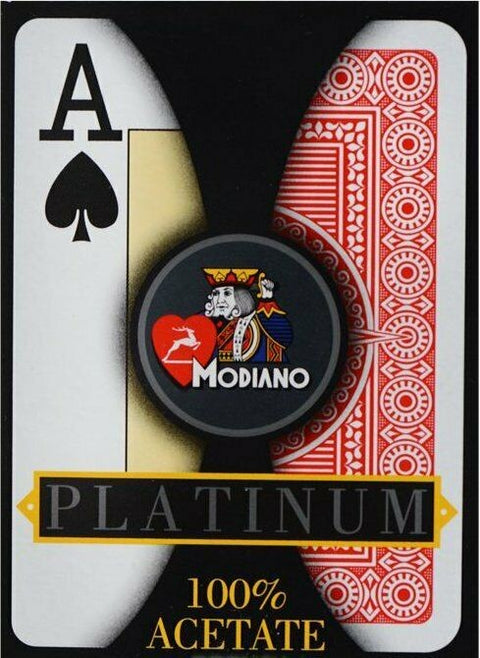 Modiano Ramino Acetate Quality playing cards (red)