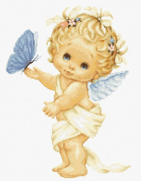 RARE find: Angel and Butterfly SB368 - Cross Stitch Kit by Luca-s