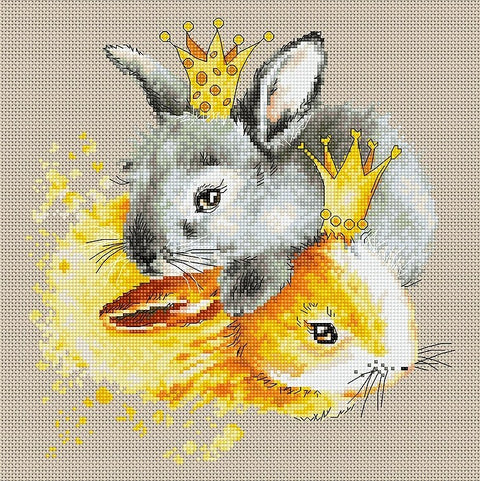 RARE find: Bunnies SB2299 - Cross Stitch Kit by Luca-s