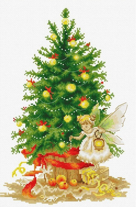 RARE find: Christmas Tree SB1117 - Cross Stitch Kit by Luca-s