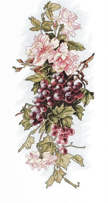 RARE find: Composition with grapes SB212 - Cross Stitch Kit by Luca-s