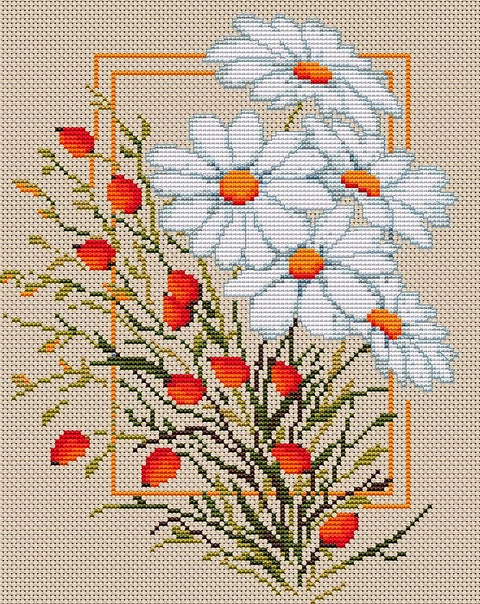 RARE find: Daisies SB290 - Cross Stitch Kit by Luca-s