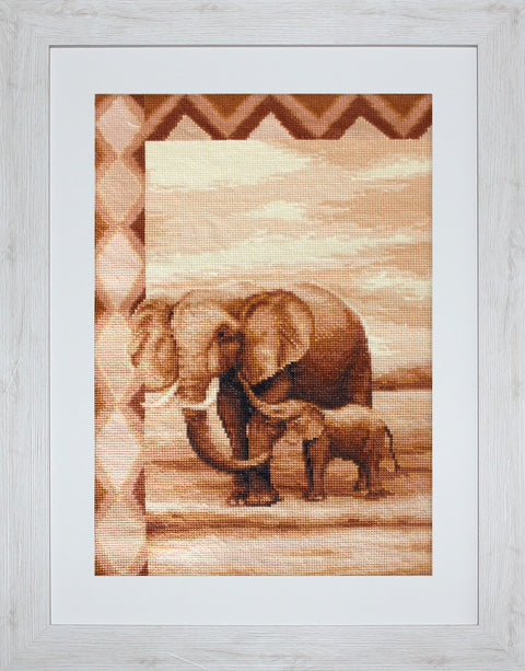 RARE find: Elephants SB2226 - Cross Stitch Kit by Luca-s