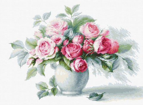 RARE find: Etude with Roses SB2280 - Cross Stitch Kit by Luca-s