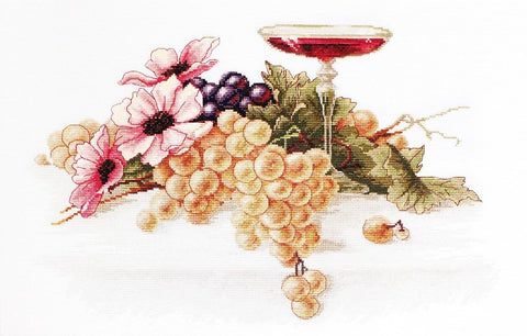 RARE find: Flowers and Grapes SB214 - Cross Stitch Kit by Luca-s