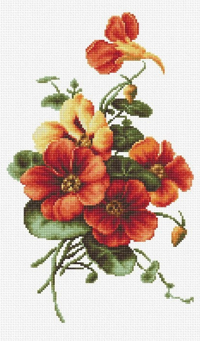 RARE find: Flowers SBM3002 - Cross Stitch Kit by Luca-s