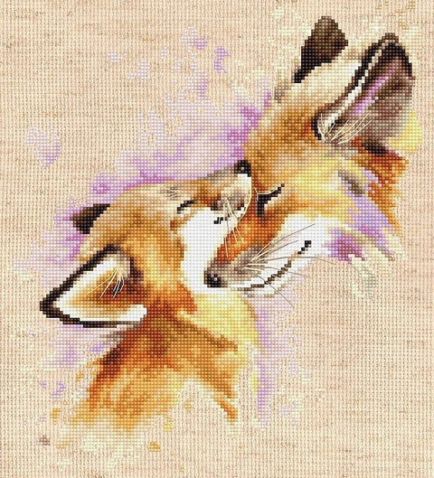 RARE find: Foxes SB2312 - Cross Stitch Kit by Luca-s