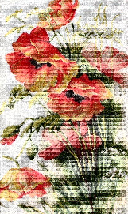 RARE find: Poppies SB213 - Cross Stitch Kit by Luca-s