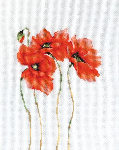 RARE find: Poppies SB2224 - Cross Stitch Kit by Luca-s